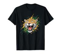 Roaring Jaguar Head Wild Jungle Big Cat Hunter T-Shirt