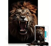 Roaring Lion 1000 Piece Jigsaws for Adults Puzzle Boost Recall Anxiety Relief Accurate Edge Xmas Surprise (38x52cm)