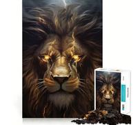 Roaring Lion 1000 Pieces Jigsaw Puzzles for Teenagers Logic Train Toy Quiet Fun Smooth Cut Lovely Gift (38x26cm)