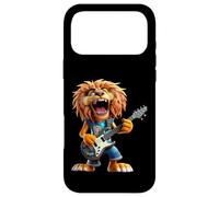 Roaring Lion Electric Guitar Rocker Cartoon Music Player Case for iPhone 17 Pro Max