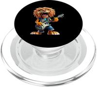 Roaring Lion Electric Guitar Rocker Cartoon Music Player PopSockets PopGrip for MagSafe
