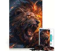 Roaring Lion From Hell 1000 Piece Jigsaws for Teenagers Puzzle Boost Memory Quiet Calm Premium Cut Heartfelt Gift (50x75cm)