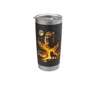 Roaring Lion Full Moon Savanna Night Sky Stainless Steel Insulated Tumbler