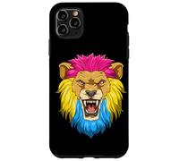 Roaring Lion Head In Pansexual Pride Colors Case for iPhone 11 Pro Max