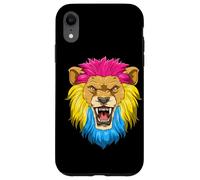 Roaring Lion Head In Pansexual Pride Colors Case for iPhone XR