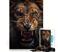Roaring Lion Jigsaw Puzzle for Teenagers 1000 Pieces Boost Memory Relaxing Fun Premium Cut Stylish Gift (38x52cm)
