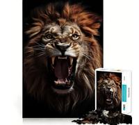 Roaring Lion Jigsaw Puzzles for Teenagers 1000 Piece Brain Workout Toy Mental Relax Art Assembly Unique Gift (38x26cm)
