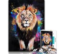 Roaring Lion JigsawPuzzle 1000 Pieces for Teenagers,Educational Games Home Decoration Deal As Gifts for The Whole Family 38x26cm
