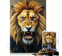 Roaring Lion Oil Portrait 1000 Pieces Jigsaws Adults Puzzles Brain Workout Toy Soft Relax Image Assembly Lovely Present (38x52cm)