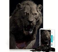 Roaring Lion Portrait 1000 Piece Jigsaw Puzzles for Teenagers Boost Memory Gentle Relax Premium Cut Bday Surprise (50x75cm)