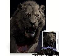 Roaring Lion Portrait 1000 Piece Jigsaw Puzzles for Teenagers Boost Memory Gentle Relax Premium Cut Bday Surprise (50x75cm)