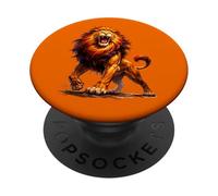 Roaring Lion Strength Power Alpha Leader Wild Animal PopSockets Adhesive PopGrip