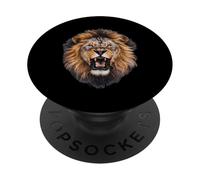 Roaring Lion Union Jack British Flag Animal of Africa Men PopSockets Adhesive PopGrip