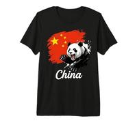 Roaring Panda China Flag National Pride Premium T-Shirt