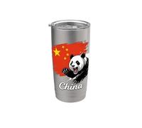 Roaring Panda China Flag National Pride Stainless Steel Insulated Tumbler