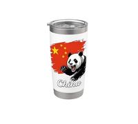 Roaring Panda China Flag National Pride Stainless Steel Insulated Tumbler