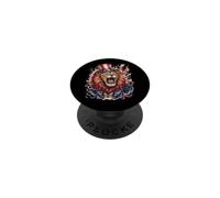 Roaring Patriotic Lion with Uncle Sam Hat July 4th PopSockets Adhesive PopGrip