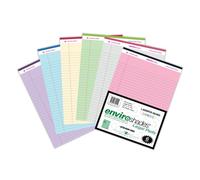 Roaring Spring Enviroshades Recycled Legal Pads, 50 Sheets, 8.5" x 11.75", Pack of 6 Assorted Colors
