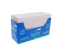 Roaring Spring Index Cards in a Tray, White Paper, Ruled One Side, 3" x 5", 240 per Tray