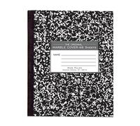 Roaring Spring Wide Ruled Flexible Cover Composition Book, 8.5" x 7" 48 Sheets, Black Marble