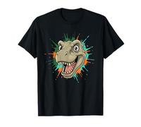Roaring T Rex Dinosaur Head Cartoon for Kids T-Shirt