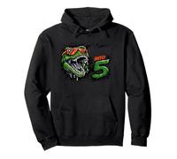 Roaring T-Rex Dinosaur Turning Five Years Old 5th Birthday Pullover Hoodie