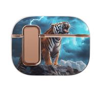 Roaring Tiger And Thunder Compatible with Airpod Pro 1/2 Case PC Scratch-Resistant Drop-Proof Protective Cover with Secure Buckle