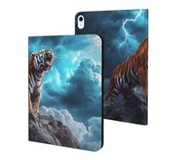 Roaring Tiger And Thunder Funny Tablet Case Compatible with iPad 10代 (10.9in) Personality Protective Cover