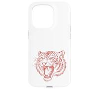 Roaring Tiger Graphic Vintage Feline Fashion Art Case for iPhone 15 Pro