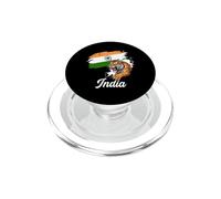 Roaring Tiger Indian Flag National Animal Patriot PopSockets PopGrip for MagSafe