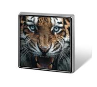Roaring Tiger Unisex Brooches & Pins Square Lightweight Lapel Badge Jewelry for Clothing Shawl Hat