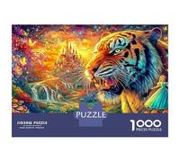 Roaring Tiger with A Tiny Princess 1000Pc Jigsaw Puzzle The Forest King Premium Quality, Great for Adults & Kids 38x26cm/1000pcs