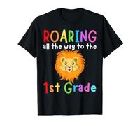 Roaring to The 1st Grade Lion Roar Kids Back to School Lions Value Graphic T-Shirt, Men, Black, XL