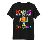 Roaring to The 3rd Grade Lion Roar Kids Back to School Lions Premium T-Shirt