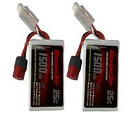 Roaring TOP 2S Lipo Battery 7.4 V 1500 mAh RC Lipo Batteries 25C with T Plug Compatible with WLtoys 1:14 RC Car Truck Truggy FPV Drone Quadcopter Helicopter Airplane
