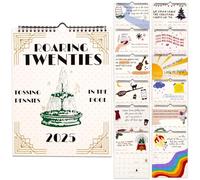 Roaring Twenties Calendar 2025, Lyrics Calendar Merchandise for Fans Music Gift 2025 Calendars for Girl and Boy Home Office Christmas Decoration