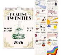 Roaring Twenties Calendar 2026, Lyrics Calendar Merchandise for Fans Music Gift 2026 Calendars for Girl and Boy Home Office Christmas Decoration