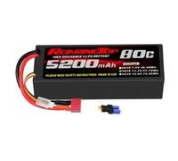 RoaringTop 3S 11.1V 5200mAh 80C Lipo Battery with T and EC5 Connector RC Lipo Battery Hardcase for RC Plane DJI Quadcopter RC Airplane RC Helicopter RC Car Truck Boat (1 Packs)