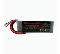 RoaringTop 4S 5000mAh 14.8V 35C Lipo RC Battery with Without Plug (Lead-out Wire) for Traxxas Slash X-Maxx RC Evader BX Car Buggy Truggy Crawler Monster Car Helicopter Airplane FPV Racing