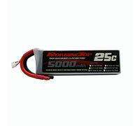 RoaringTop 4S Lipo Battery 14.8V 25C 5000mAh with Without Plug (Lead-out Wire) for RC Airplane Quadcopter Helicopter Drone Quadcopter FPV Model Racing Hobby
