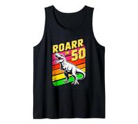 Roarr Im 50 Dinosaur T Rex Retro 50th Birthday Tank Top