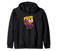Roarr Im 60 Funny Dinosaur T Rex 60th Birthday Zip Hoodie