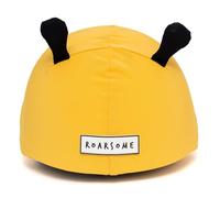 Roarsome Kids Helmet Cover for Cycling, Skiing, Snowboarding, Skateboarding & Scootering | One Size Fits All | Goggle Clip Hole | 4-Way Stretch | Fun & Protective Design - Buzzy the Bee