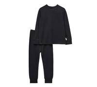 Roarsome Kids Thermal Base Layer Set - Bamboo Thermals for Children, Super Soft Temperature Regulating Base Layer for Ski Trips, Forest School, Pyjamas & Loungewear - Black, 1-2