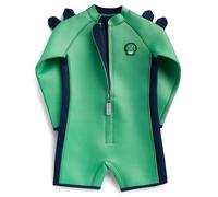 Roarsome Kids Wetsuit with Fleece Lining Made from Limestone-Based 3mm Neoprene | 2025 Softer Feel | Front Zip | Long Sleeves & Short Legs - Spike the Dinosaur - 3-4 Years