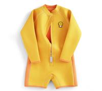 Roarsome Kids Wetsuit with Fleece Lining Made from Limestone-Based 3mm Neoprene | 2025 Softer Feel | Front Zip | Long Sleeves & Short Legs - Cub the Lion (4-6 Years)