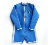 Roarsome Kids Wetsuit with Fleece Lining Made from Limestone-Based 3mm Neoprene | 2025 Softer Feel | Front Zip | Long Sleeves & Short Legs - Reef the Shark - 6-8 Years