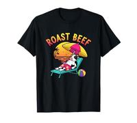 Roast Beef Cute Cow Beach Kids Summer Cartoon Cow Vacation T-Shirt