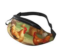 Roast Chicken Hen Farm Fanny Pack for Men Women Fashion Running Waist Packs Waterproof Crossbody Bags Everywhere Belt Bag with Adjustable Strap Sports Hip Pack for Travel Wallet