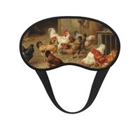 Roast Chicken Hen Farm Print Adjustable Eye Cover for Sleeping, Comfortable, Pressure-Free and Breathable Sleeping Masks